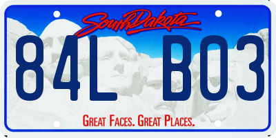 SD license plate 84LB03