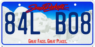 SD license plate 84LB08