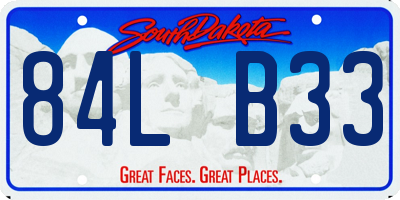 SD license plate 84LB33