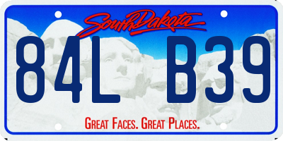 SD license plate 84LB39