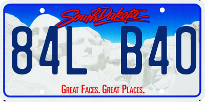 SD license plate 84LB40
