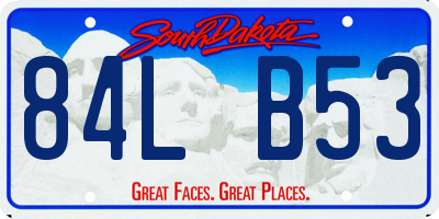 SD license plate 84LB53