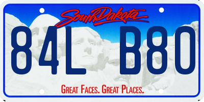 SD license plate 84LB80