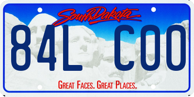 SD license plate 84LC00