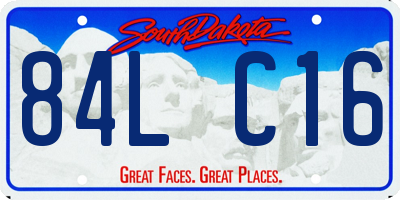 SD license plate 84LC16