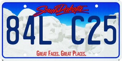 SD license plate 84LC25
