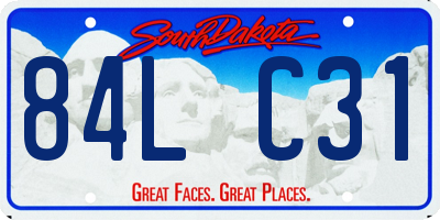 SD license plate 84LC31