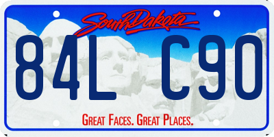 SD license plate 84LC90