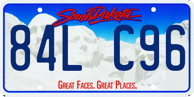 SD license plate 84LC96