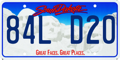 SD license plate 84LD20