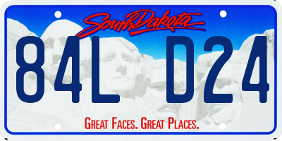 SD license plate 84LD24