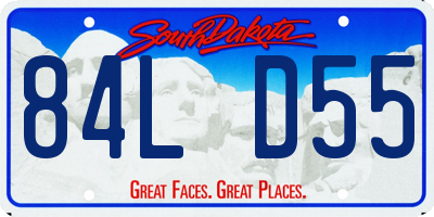 SD license plate 84LD55