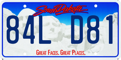 SD license plate 84LD81