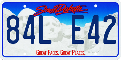 SD license plate 84LE42