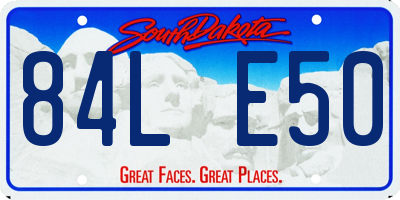 SD license plate 84LE50