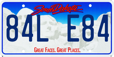 SD license plate 84LE84