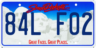 SD license plate 84LF02