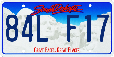 SD license plate 84LF17