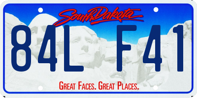 SD license plate 84LF41