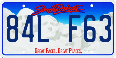 SD license plate 84LF63