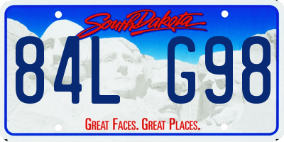 SD license plate 84LG98