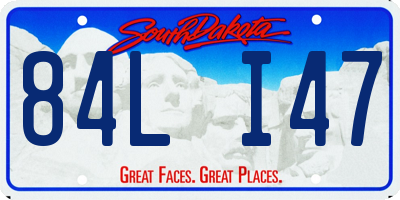SD license plate 84LI47