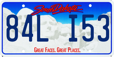 SD license plate 84LI53
