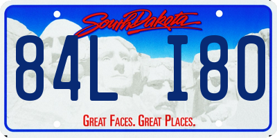 SD license plate 84LI80