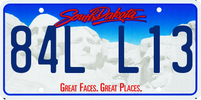 SD license plate 84LL13