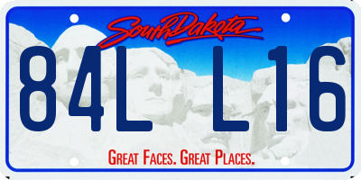 SD license plate 84LL16