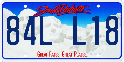 SD license plate 84LL18