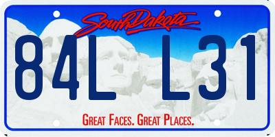 SD license plate 84LL31
