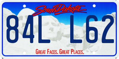 SD license plate 84LL62