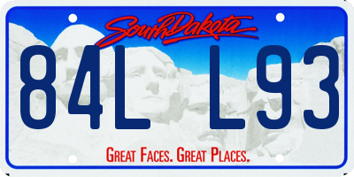 SD license plate 84LL93