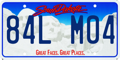 SD license plate 84LM04