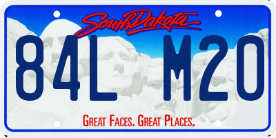 SD license plate 84LM20
