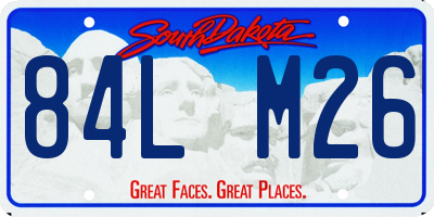 SD license plate 84LM26