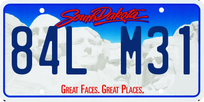 SD license plate 84LM31