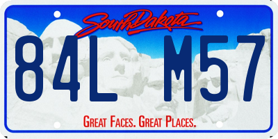 SD license plate 84LM57