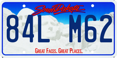 SD license plate 84LM62