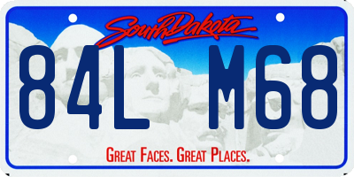 SD license plate 84LM68