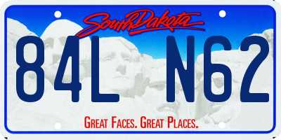SD license plate 84LN62