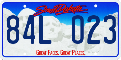 SD license plate 84LO23