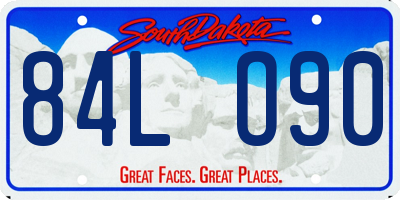 SD license plate 84LO90