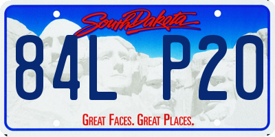 SD license plate 84LP20