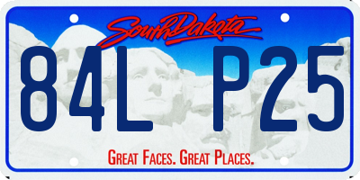 SD license plate 84LP25