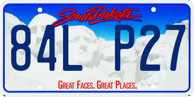 SD license plate 84LP27