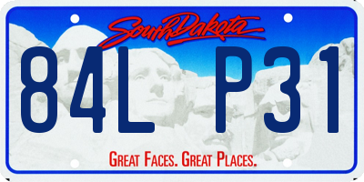 SD license plate 84LP31