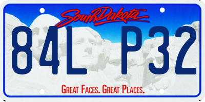SD license plate 84LP32