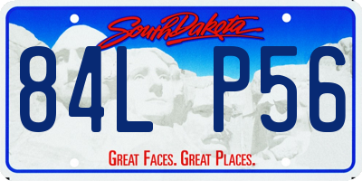 SD license plate 84LP56